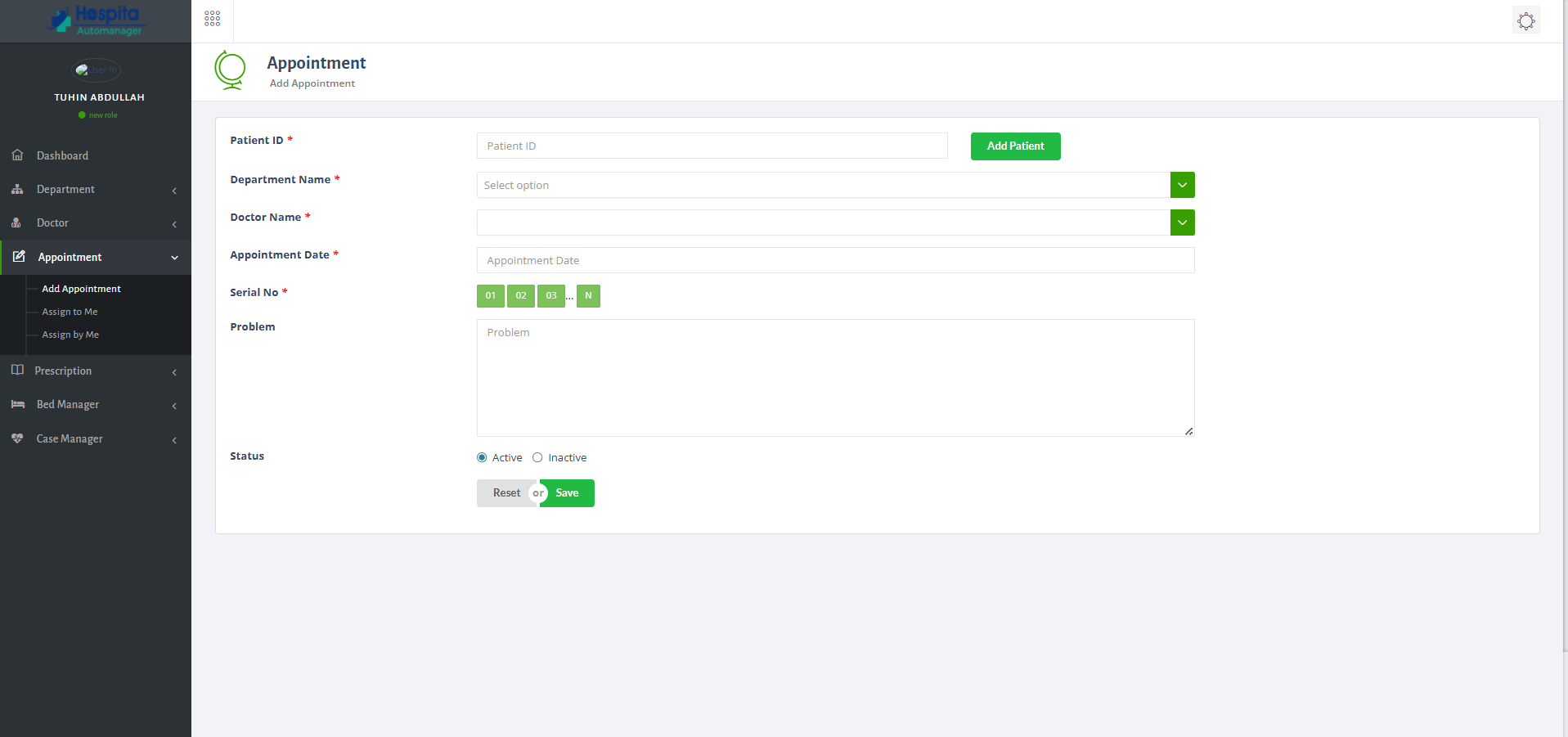 Case Manager Module UI 4